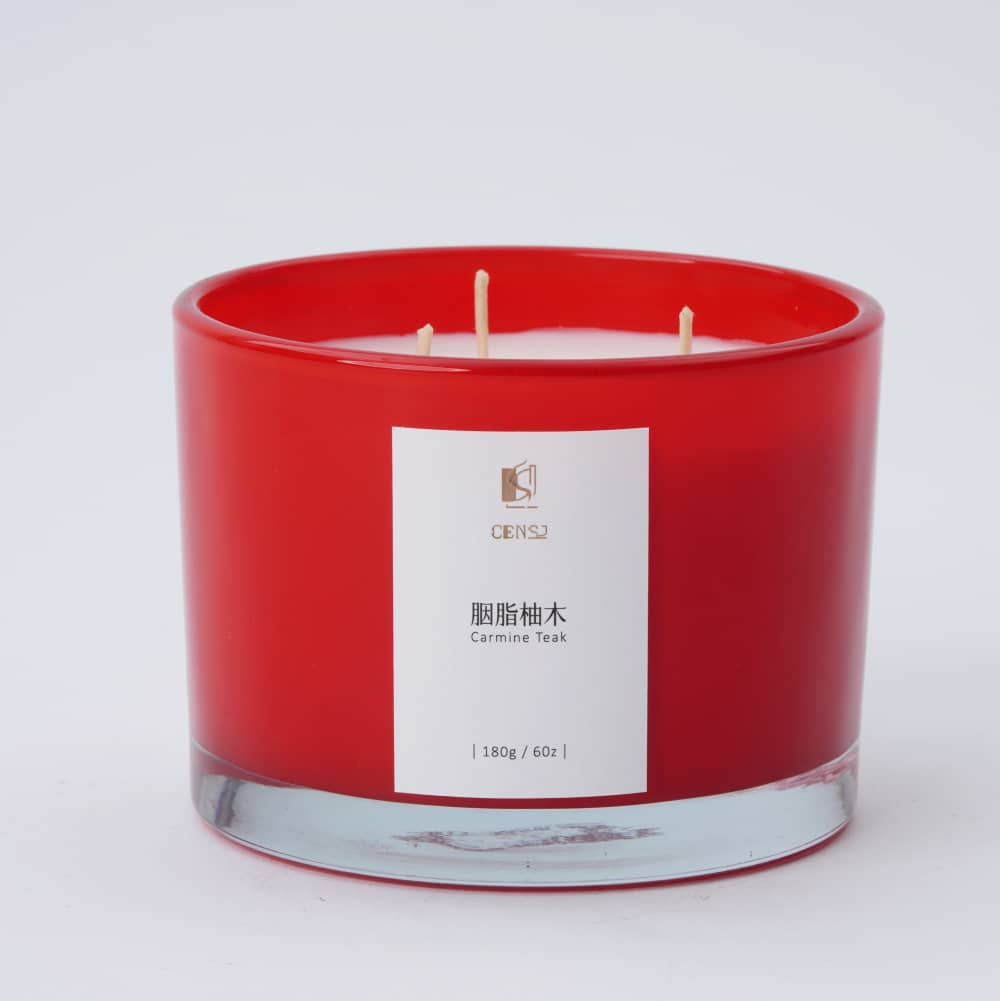 可定制内部印刷颜色 400 毫升玻璃罐香薰蜡烛